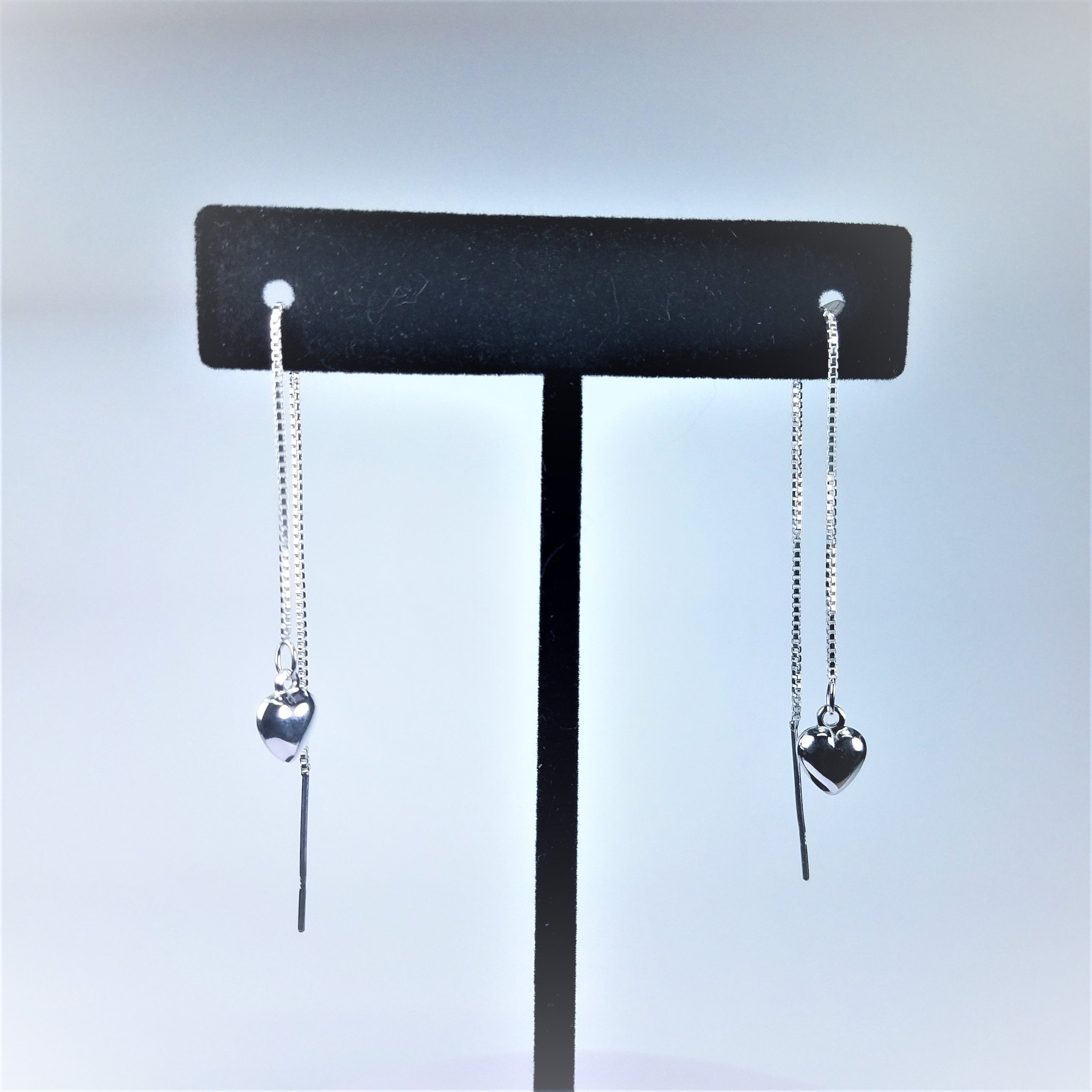 Ear Art OnLine - (Medium) Threader Earrings - 3 inch long with Sterling Silver lotus | Ear Art OnLine Ear Art OnLine - (Medium) Threader Earrings - 3 inch long with Sterling Silver lotus | Ear Art OnLine