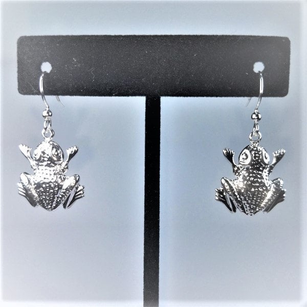 Ear Art OnLine Tree Dollar Tree Earrings 3 Silver Plated Frog Earrings
